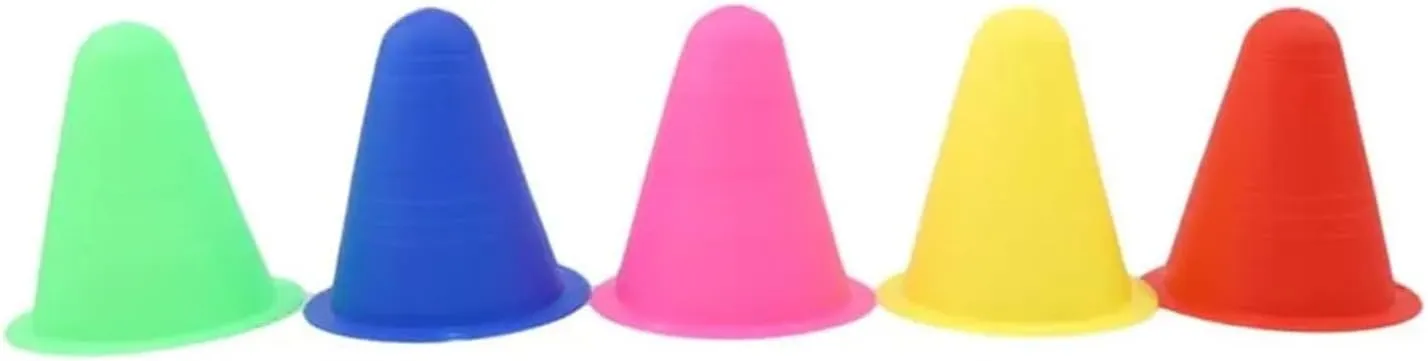 10Pcs/Set Skate Marker Training Road Cones Roller Football Soccer Rugby Skating Obstacle Roller Skate Pile Suppplies(Blue)
