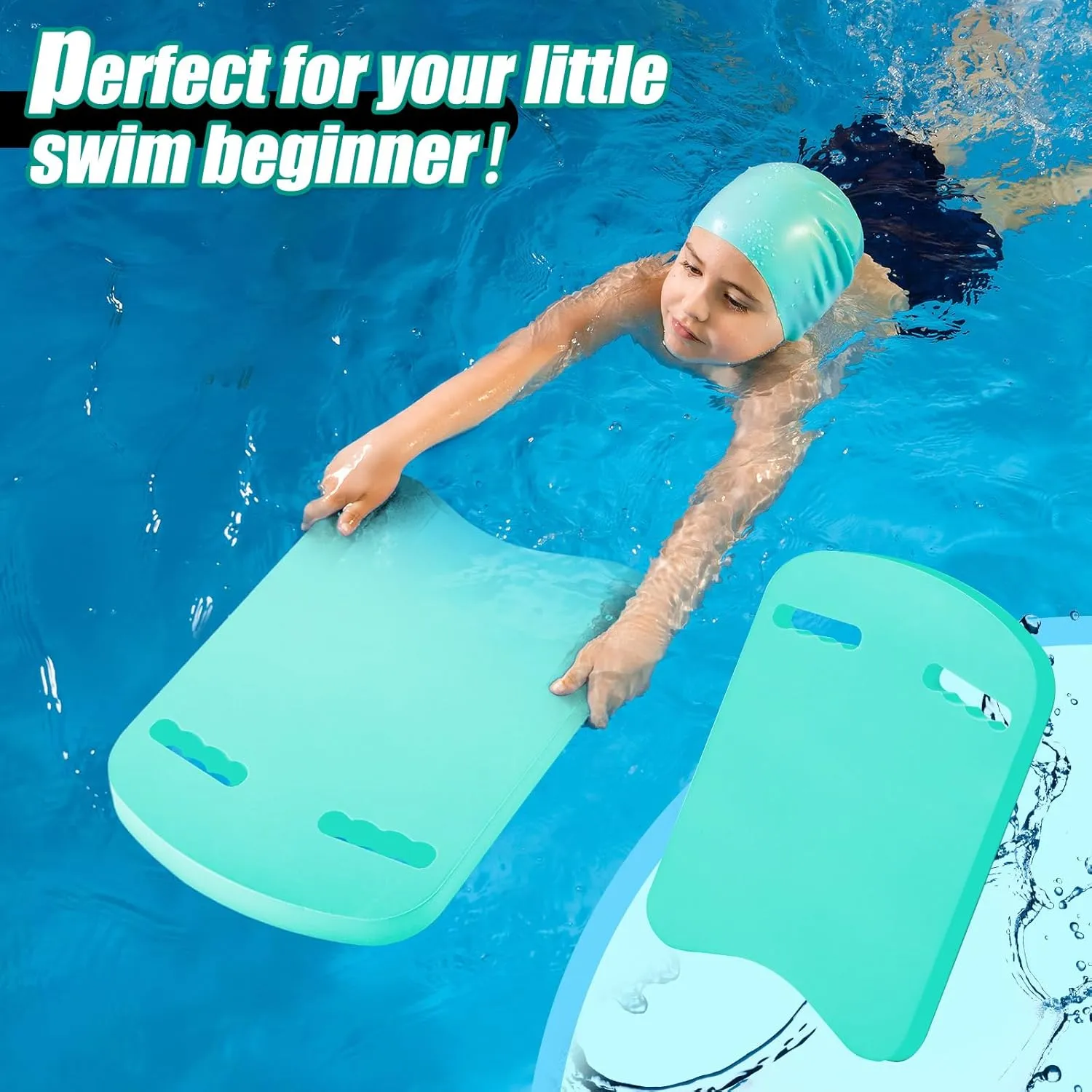 2 Pcs Swimming Kickboard Pull Buoy Set Training Aid Float Pull Buoy Leg Float Swimming Training Equipment Accessories for Hand Leg Adults Children Beginners Exercise Fitness