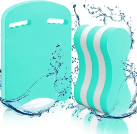 2 Pcs Swimming Kickboard Pull Buoy Set Training Aid Float Pull Buoy Leg Float Swimming Training Equipment Accessories for Hand Leg Adults Children Beginners Exercise Fitness