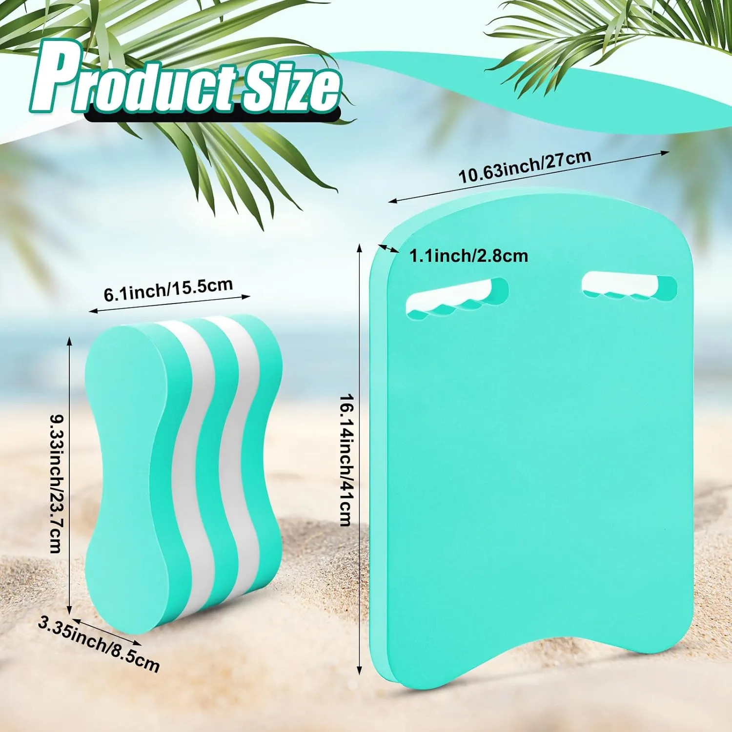 2 Pcs Swimming Kickboard Pull Buoy Set Training Aid Float Pull Buoy Leg Float Swimming Training Equipment Accessories for Hand Leg Adults Children Beginners Exercise Fitness