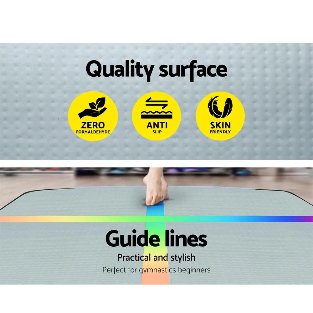 3M Anti-Slip Inflatable Gymnastics Air Track   Pump, Everfit