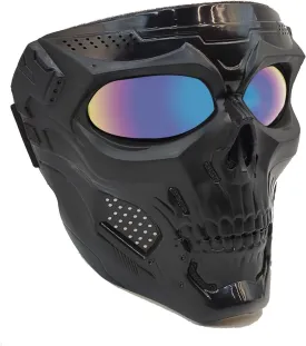 Airsoft Mask | Ghost Mask | Motorcycle Face Mask | Skull Skeleton Mask | Airsoft Tactical Gear | for Halloween Paintball Game Party and Other Outdoor Activities