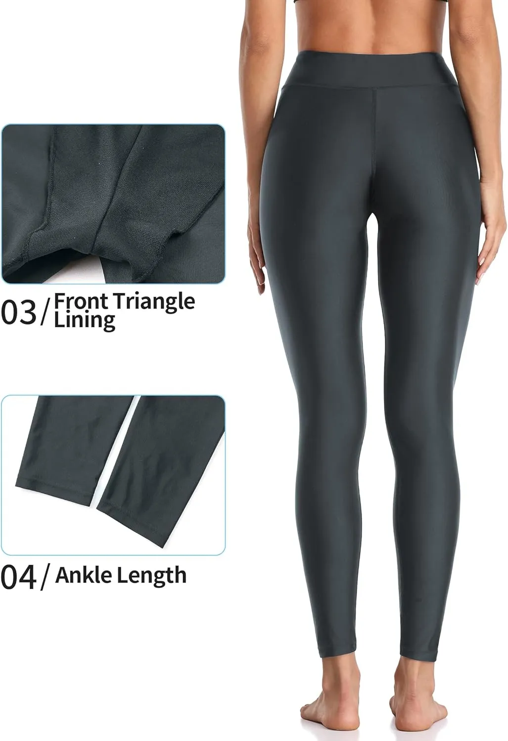ATTRACO High Waisted Swim Pants - Women's Swim Leggings