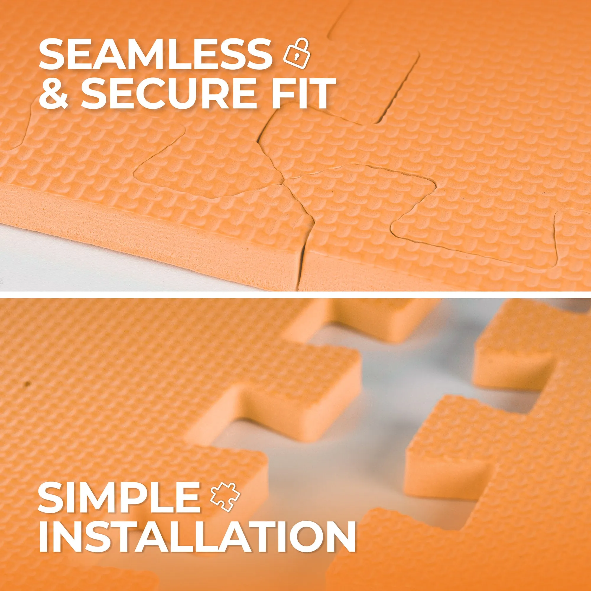 Blush Orange Heavy-Duty Interlocking Foam Mat