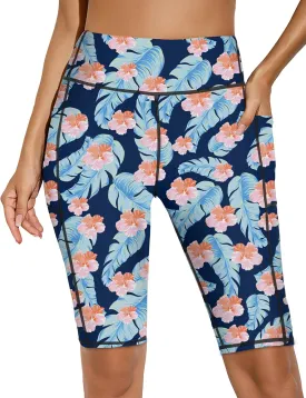 Buauty High-Waisted Women's 12" Swim Shorts with Liner UPF50  Board Shorts with Pockets Quick Dry Swimsuit Bottom