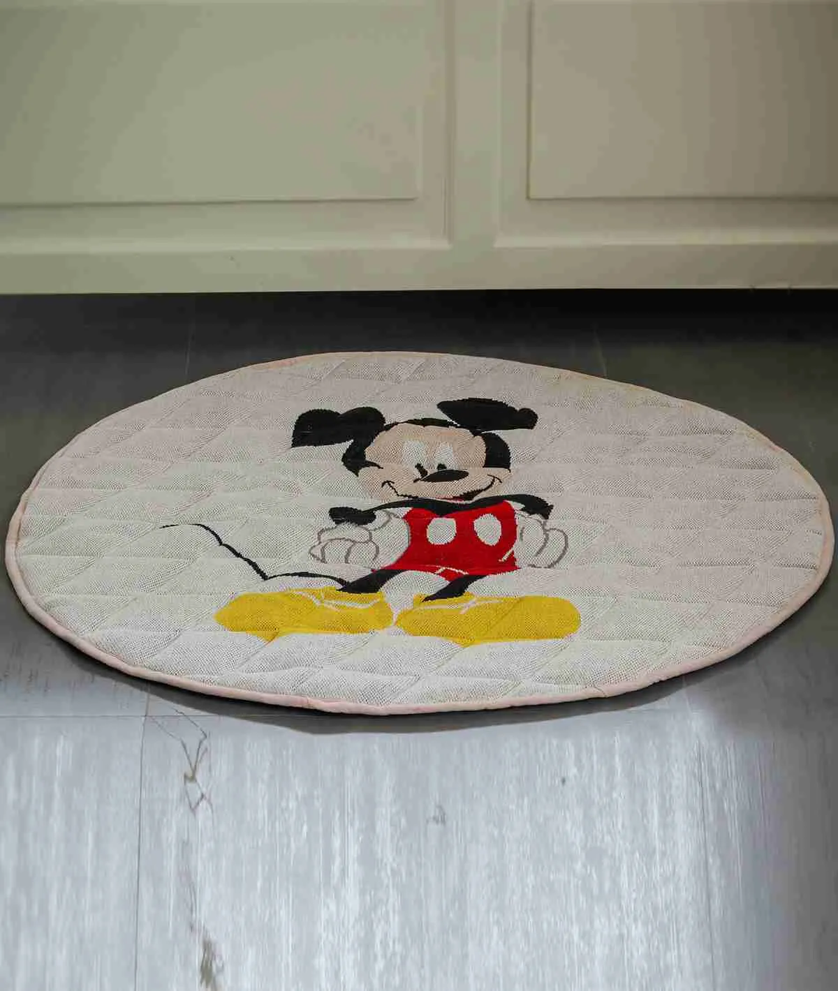 Classic Mickey Mouse - Disney Cotton Knitted Quilted Anti skid Playmat for Babies