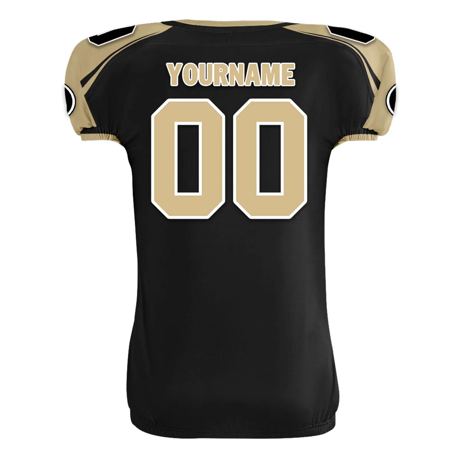 Custom Beige Black Louisiana High-Performance American Football Jersey FBJ06-D023001-19
