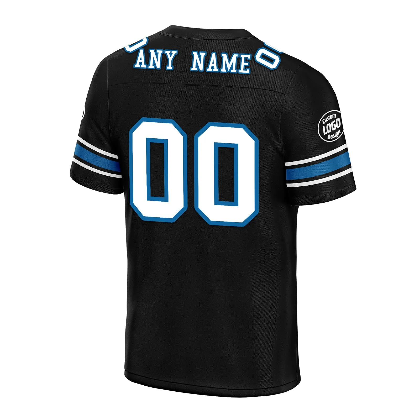 Custom Black Carolina Personalized Authentic Football Jersey FBJ02-D020256-3