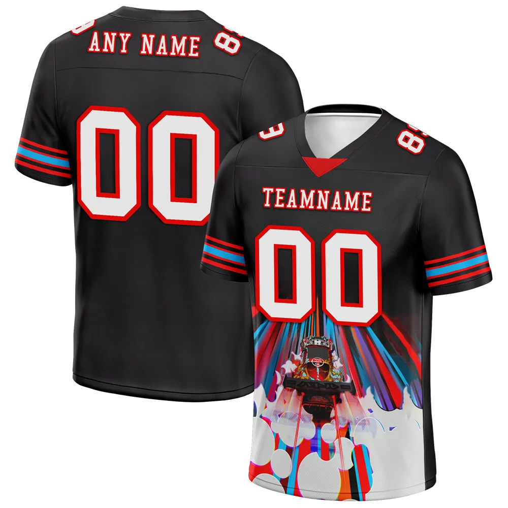 Custom Black Drift Fashion White Personalized Authentic Football Jersey FBJ02-bc0fba0