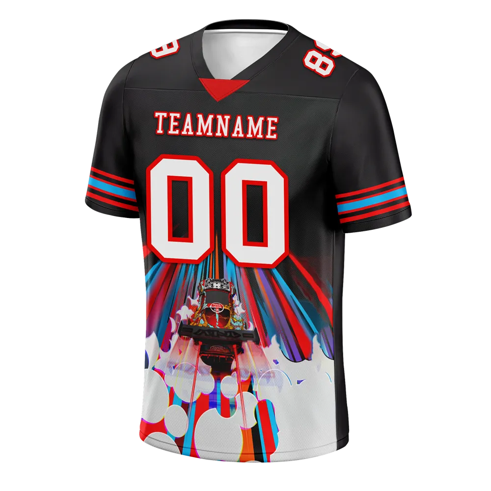 Custom Black Drift Fashion White Personalized Authentic Football Jersey FBJ02-bc0fba0