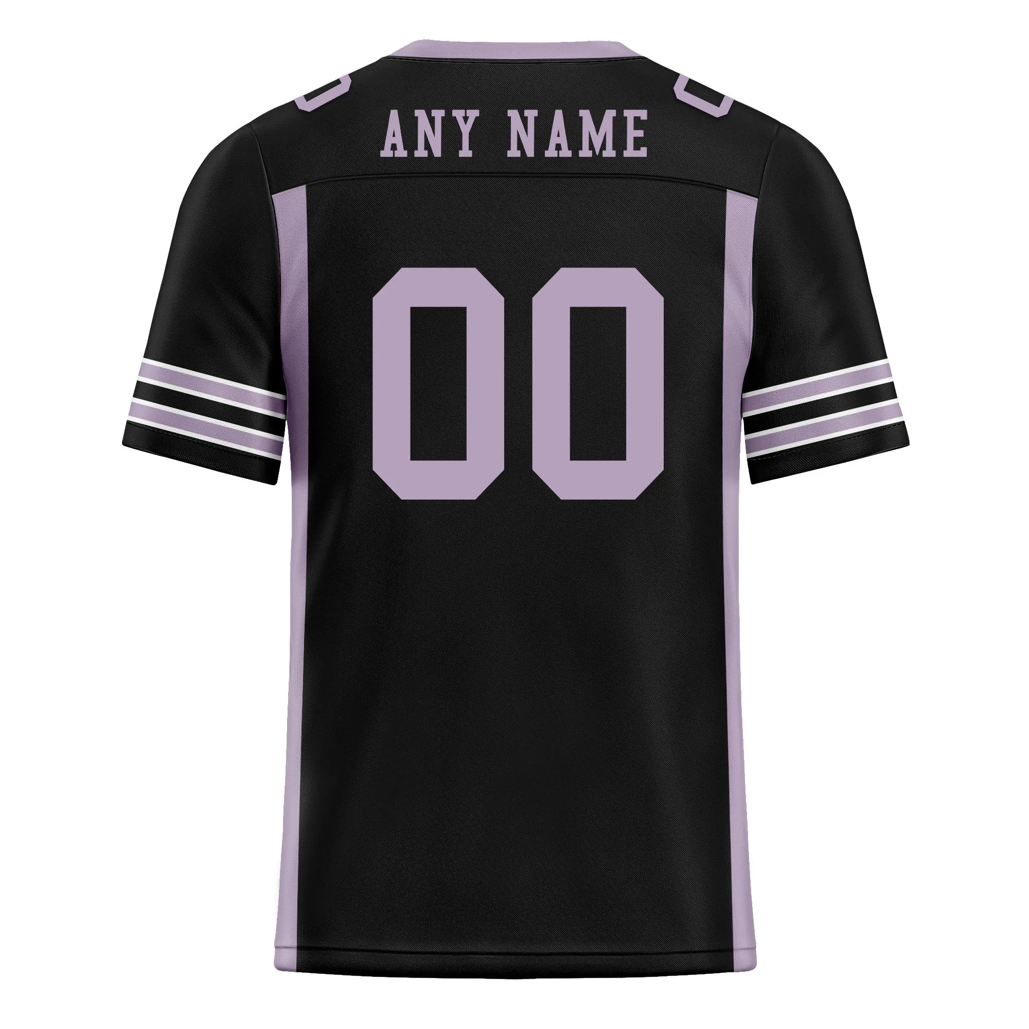 Custom Black Light Pink Striped Sleeves Personalized Authentic Football Jersey FBJ02-D06068