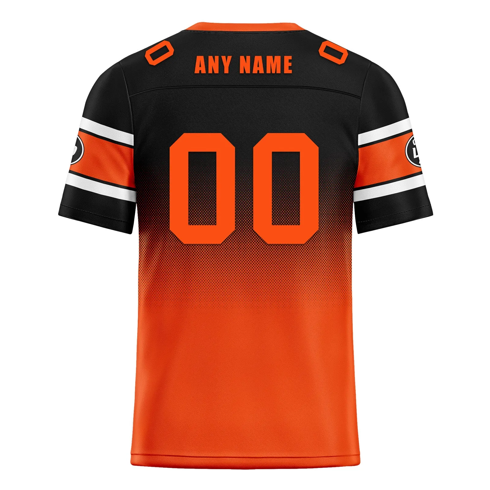 Custom Black Orange Cincinnati Personalized Authentic Football Jersey FBJ02-D020249-6
