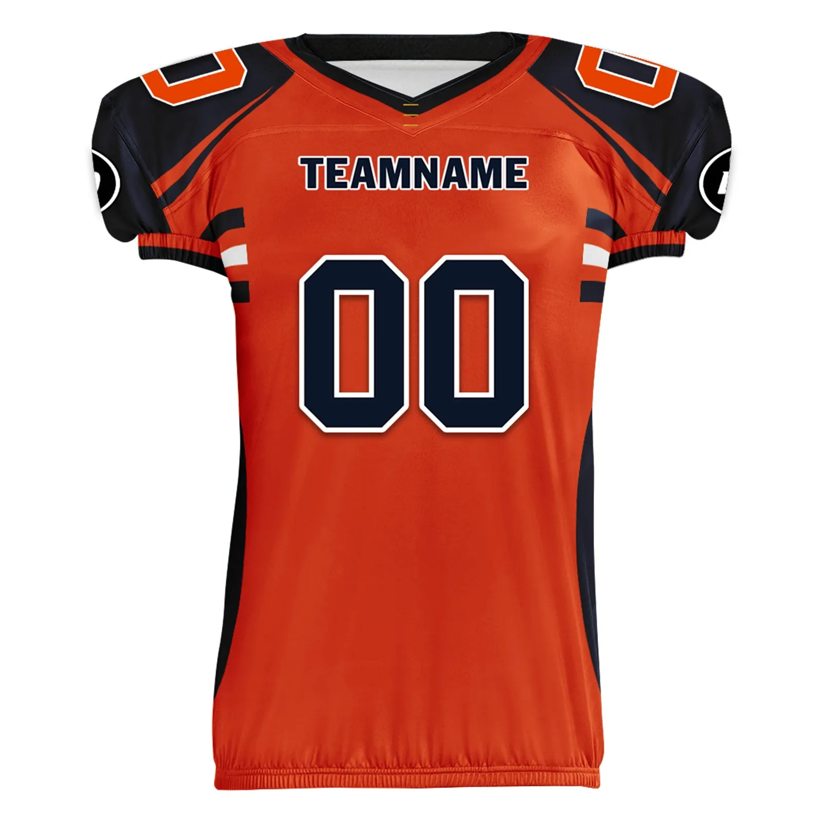 Custom Black Orange Illinois High-Performance American Football Jersey FBJ06-D023001-7