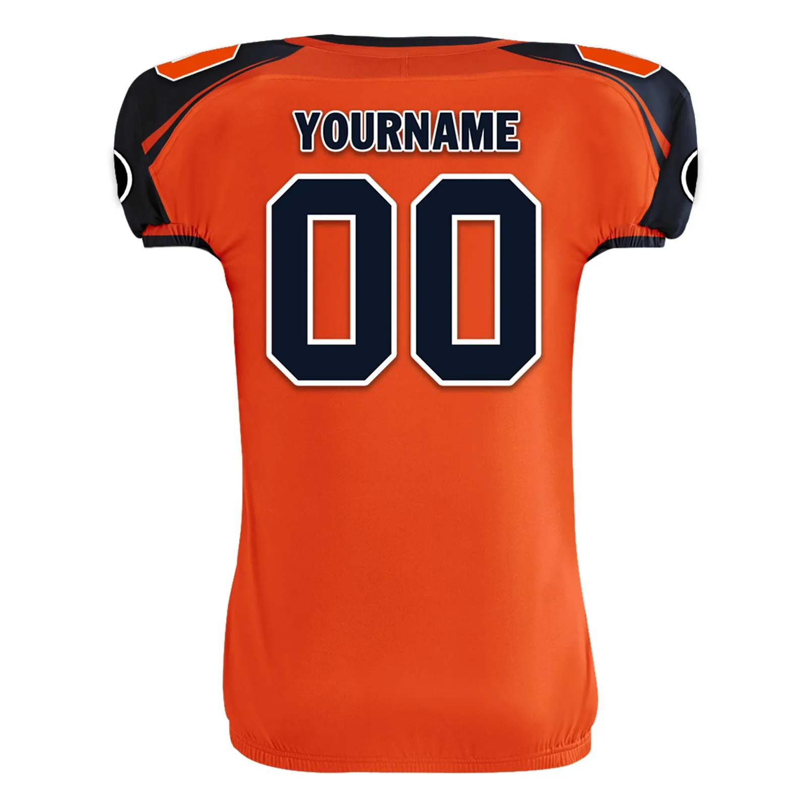 Custom Black Orange Illinois High-Performance American Football Jersey FBJ06-D023001-7