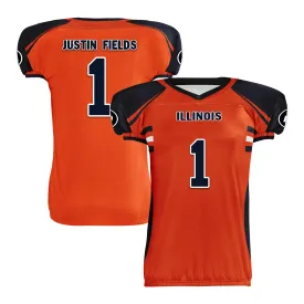Custom Black Orange Illinois High-Performance American Football Jersey FBJ06-D023001-7