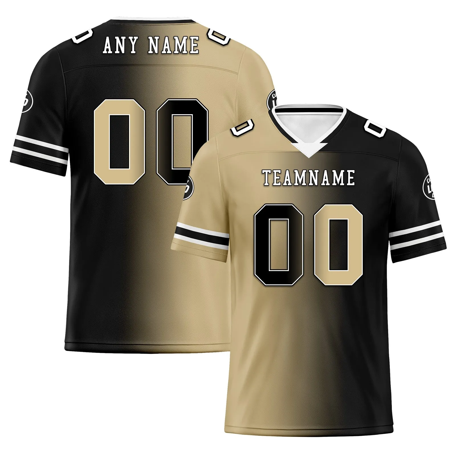 Custom Black Yellow Louisiana Personalized Authentic Football Jersey FBJ02-D028017-10