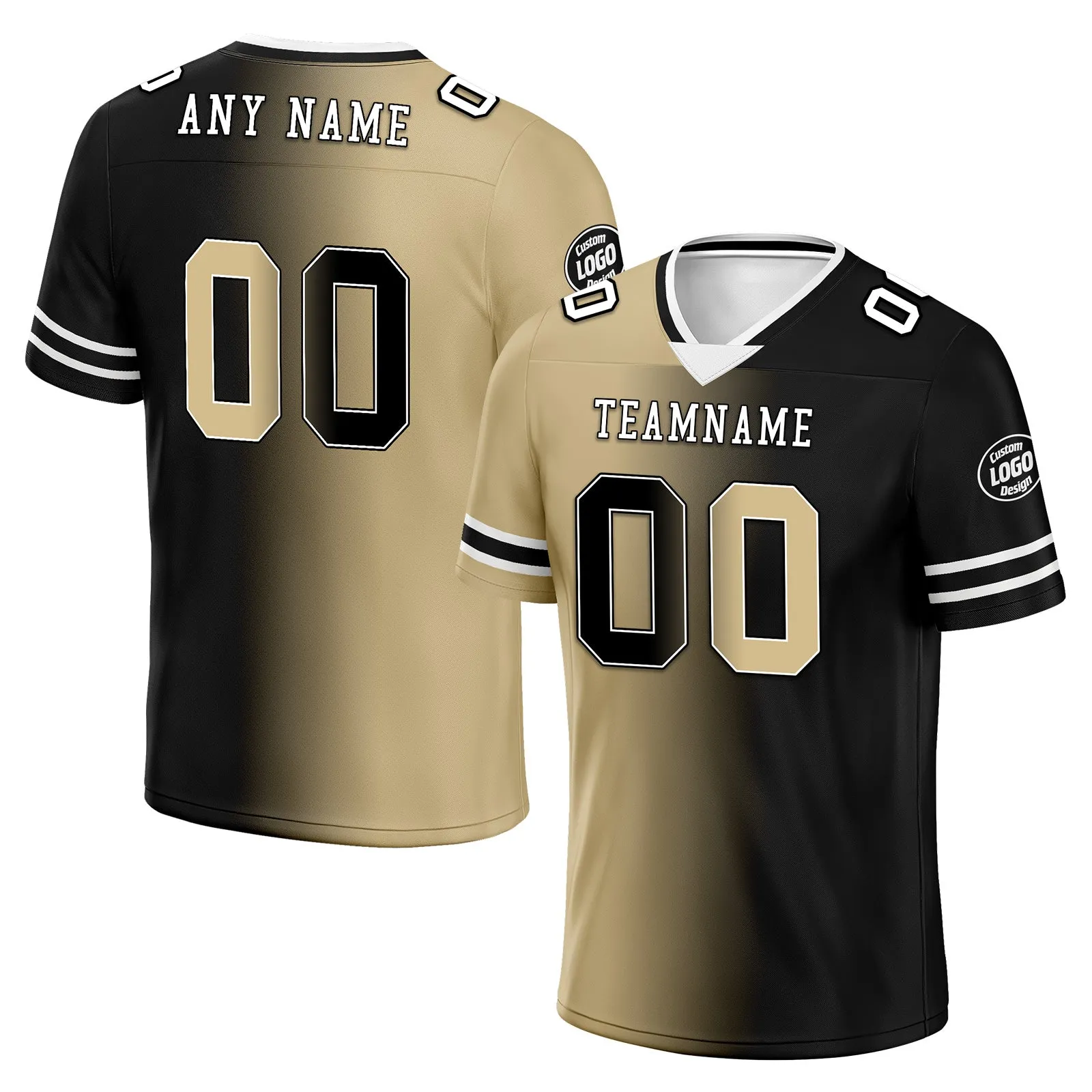 Custom Black Yellow Louisiana Personalized Authentic Football Jersey FBJ02-D028017-10