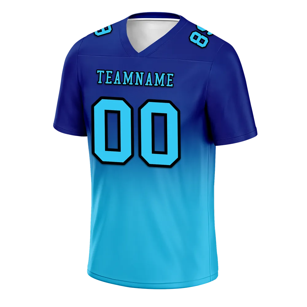 Custom Blue Aqua Fade Fashion Aqua Personalized Authentic Football Jersey FBJ02-bc0f0ce