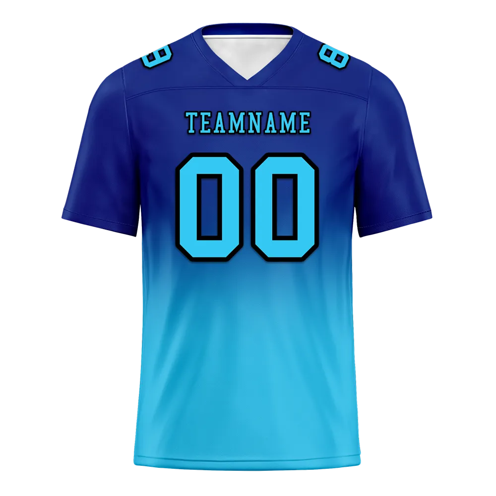 Custom Blue Aqua Fade Fashion Aqua Personalized Authentic Football Jersey FBJ02-bc0f0ce
