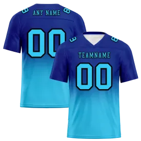 Custom Blue Aqua Fade Fashion Aqua Personalized Authentic Football Jersey FBJ02-bc0f0ce