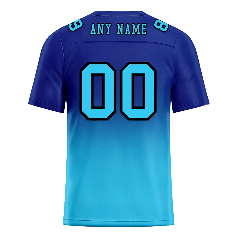 Custom Blue Aqua Fade Fashion Aqua Personalized Authentic Football Jersey FBJ02-bc0f0ce