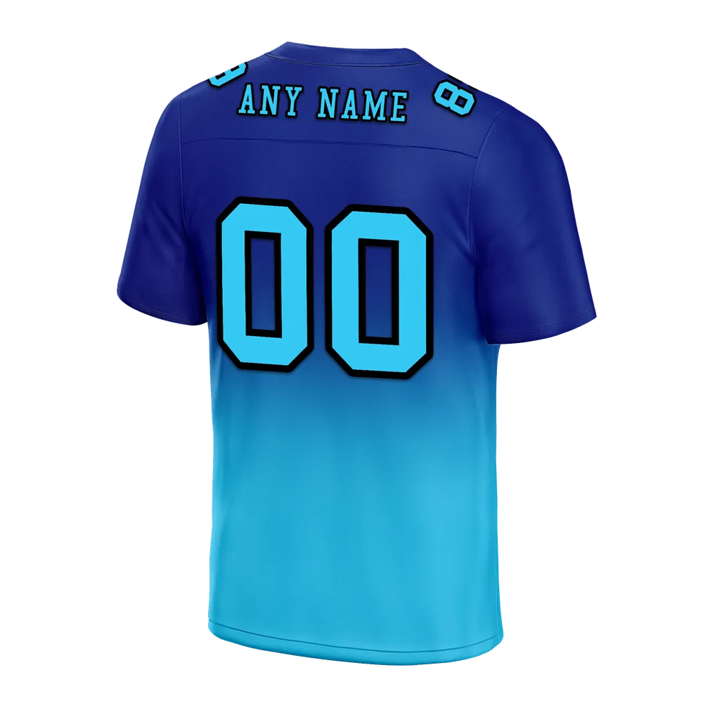 Custom Blue Aqua Fade Fashion Aqua Personalized Authentic Football Jersey FBJ02-bc0f0ce