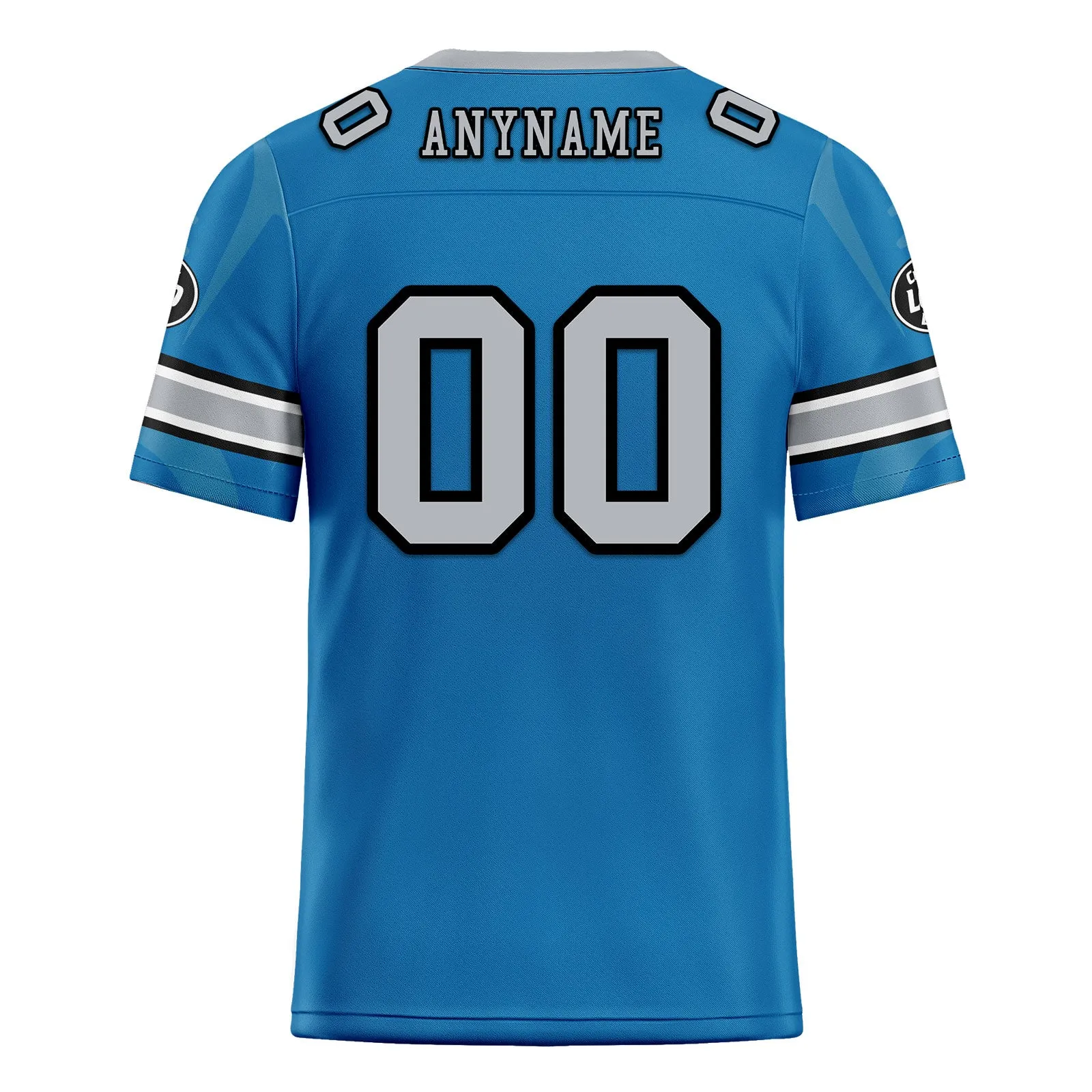 Custom Blue Detroit Personalized Authentic Football Jersey FBJ02-D025033-9