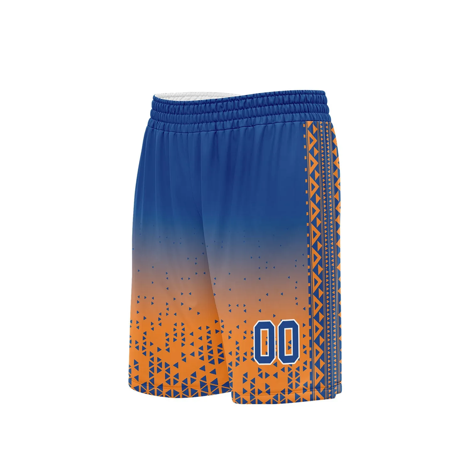 Custom Blue Orange Fade Fashion Sports Uniform Basketball Jersey BBJ01-D020102-3