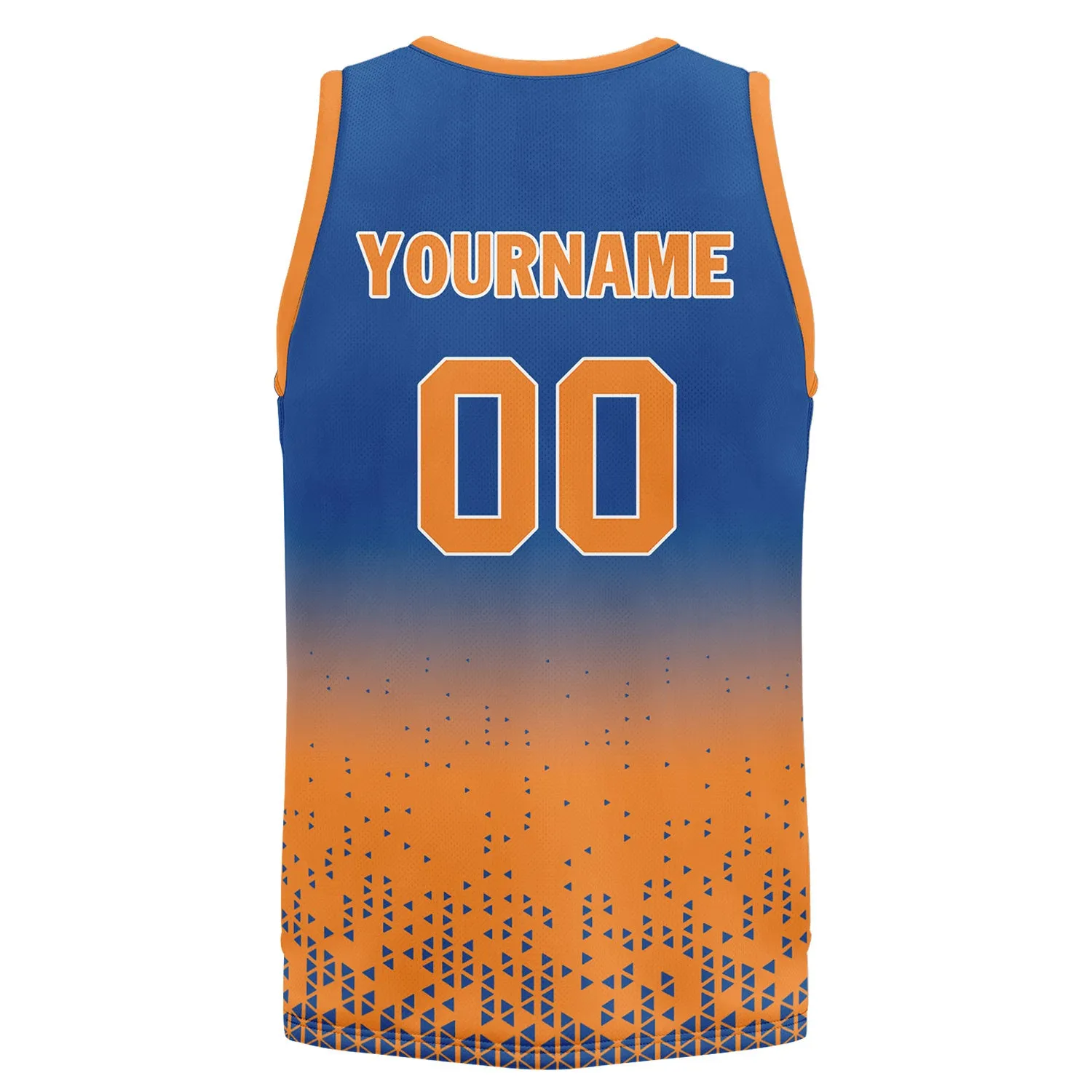 Custom Blue Orange Fade Fashion Sports Uniform Basketball Jersey BBJ01-D020102-3