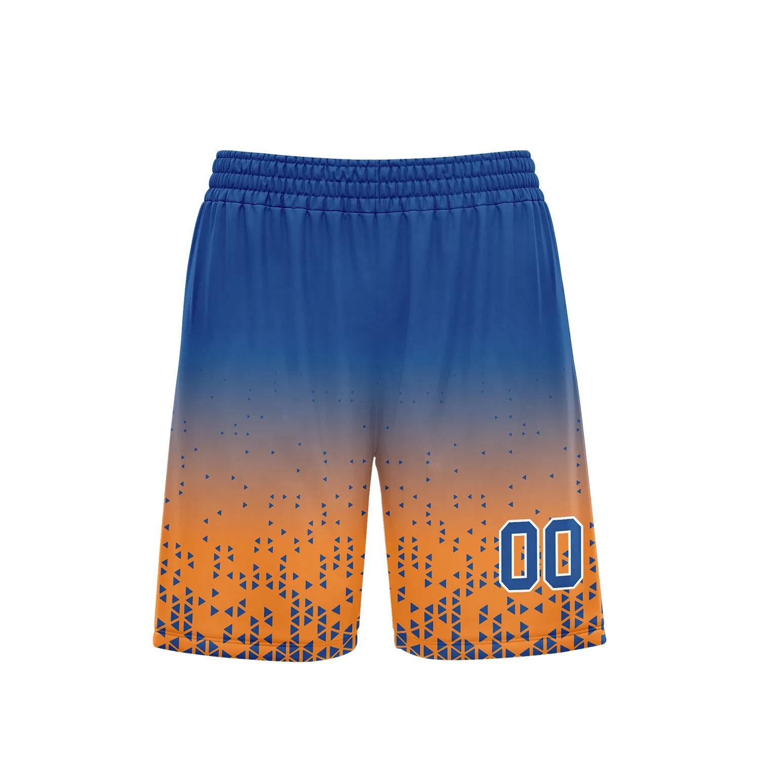 Custom Blue Orange Fade Fashion Sports Uniform Basketball Jersey BBJ01-D020102-3