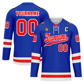 Custom Blue Red Personalized Hockey Jersey HCKJ01-D0a7007