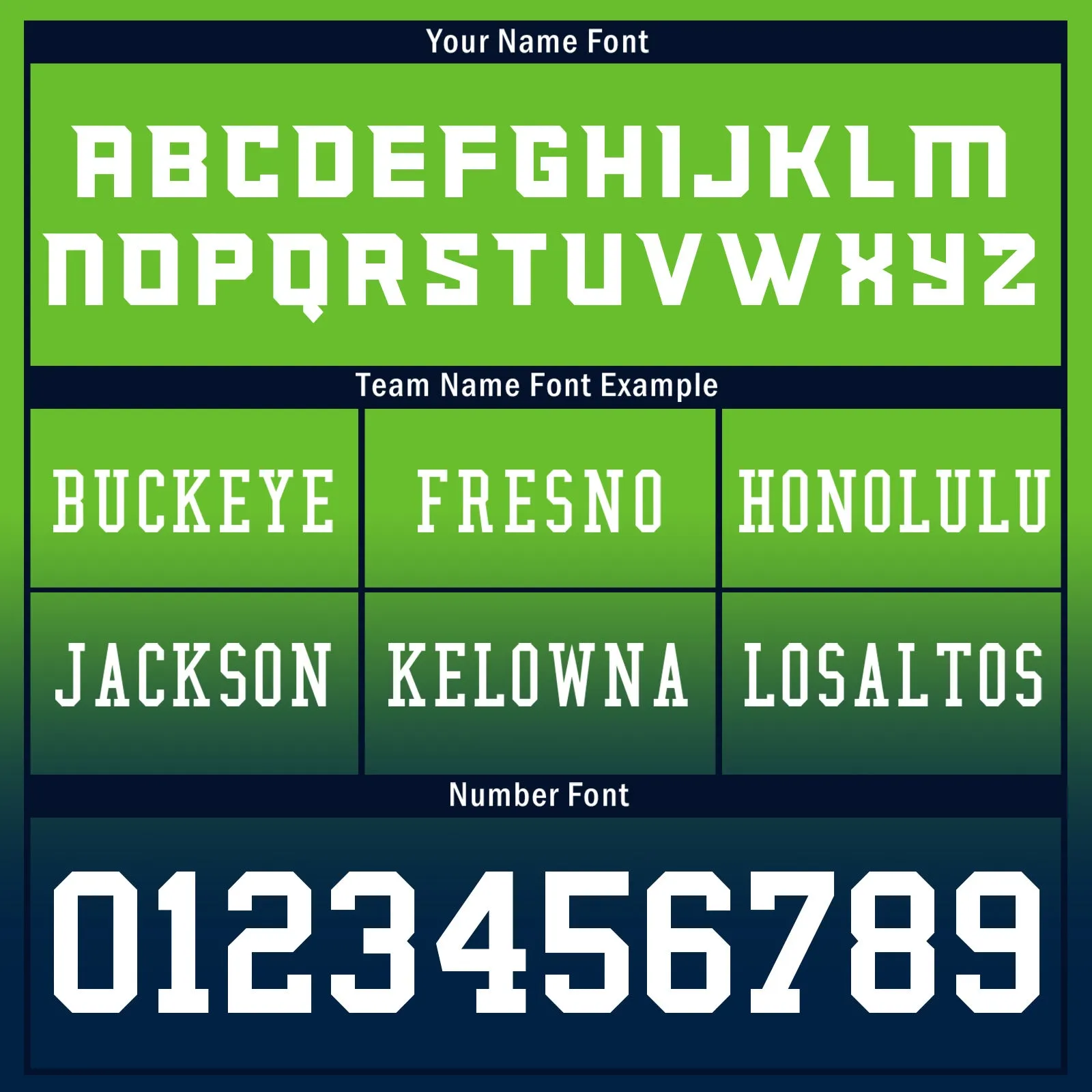 Custom Green Blue Fade Fashion Seattle High-Performance American Football Jersey FBJ06-D020252-27
