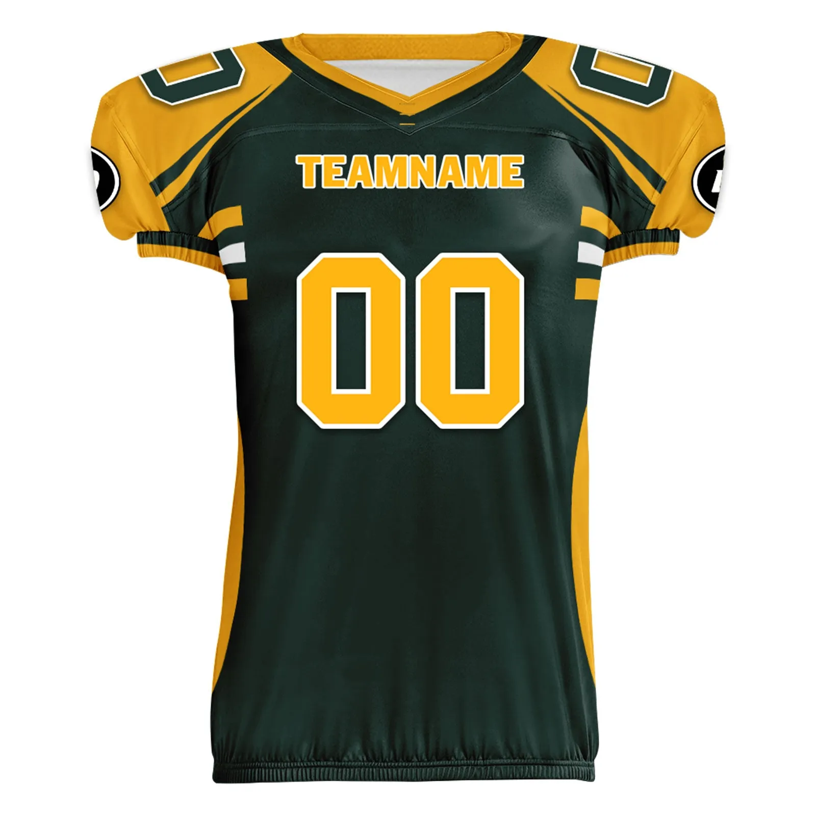 Custom Green Yellow Wisconsin High-Performance American Football Jersey FBJ06-D023001-13