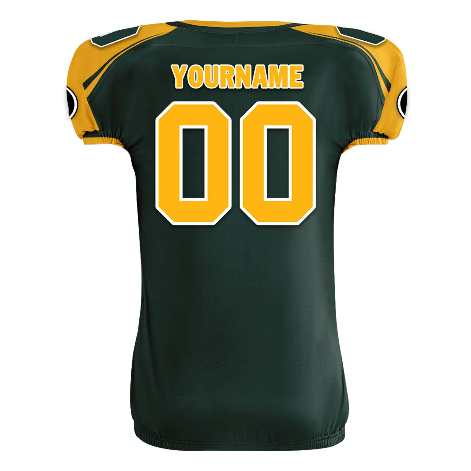 Custom Green Yellow Wisconsin High-Performance American Football Jersey FBJ06-D023001-13