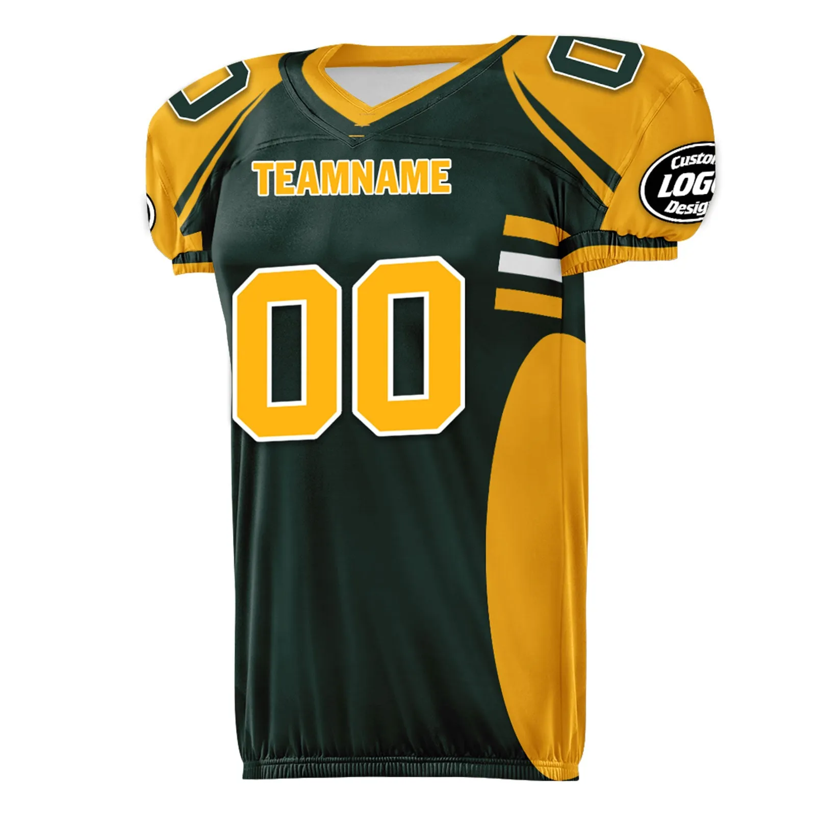 Custom Green Yellow Wisconsin High-Performance American Football Jersey FBJ06-D023001-13