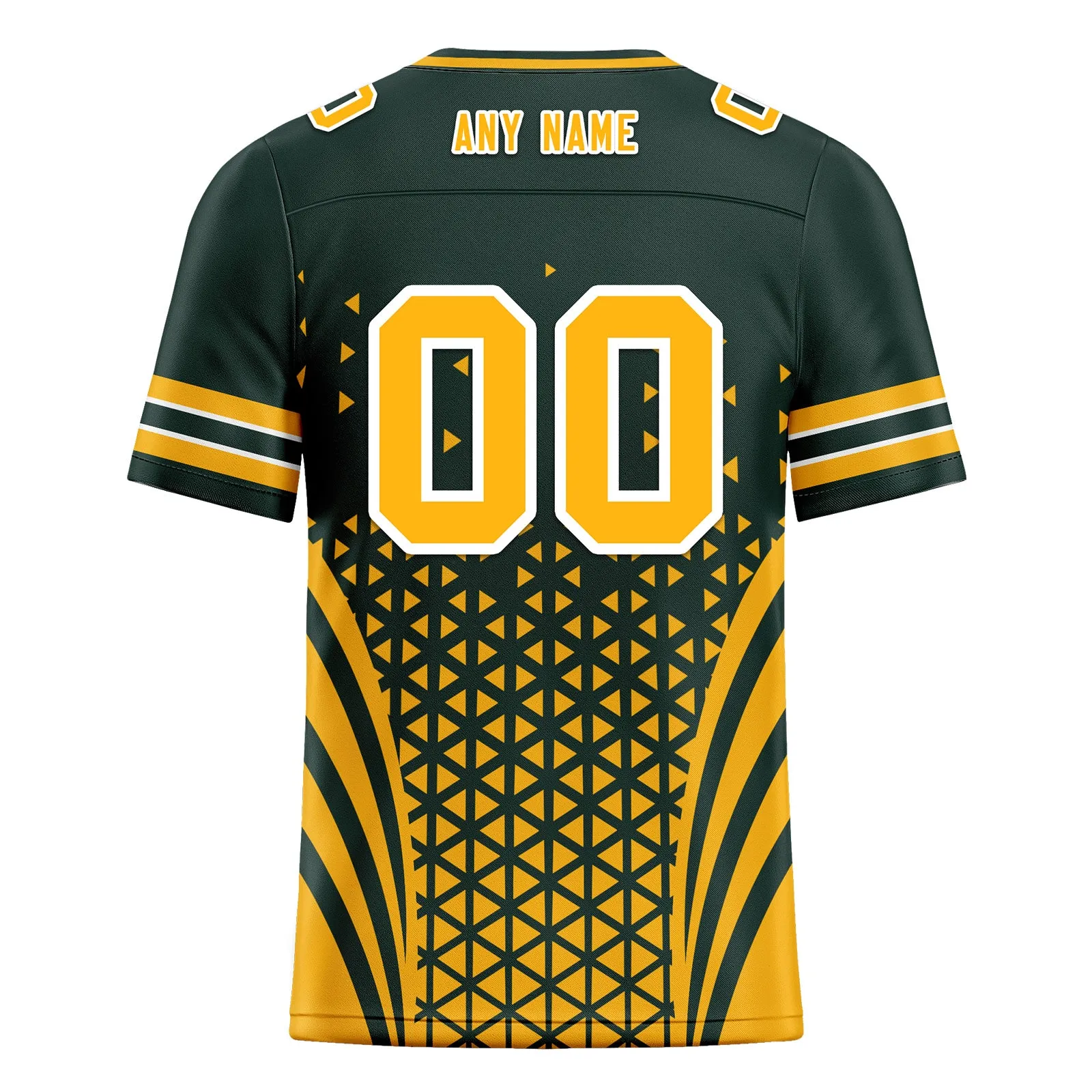 Custom Green Yellow Wisconsin Personalized Authentic Football Jersey FBJ02-D023033-13