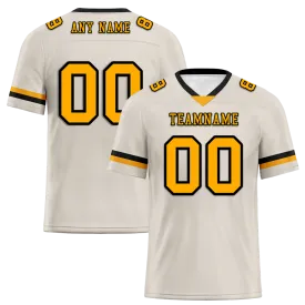 Custom Grey Classic Style Yellow Personalized Authentic Football Jersey FBJ02-bc0f00e