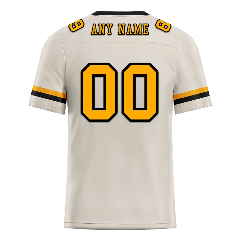 Custom Grey Classic Style Yellow Personalized Authentic Football Jersey FBJ02-bc0f00e