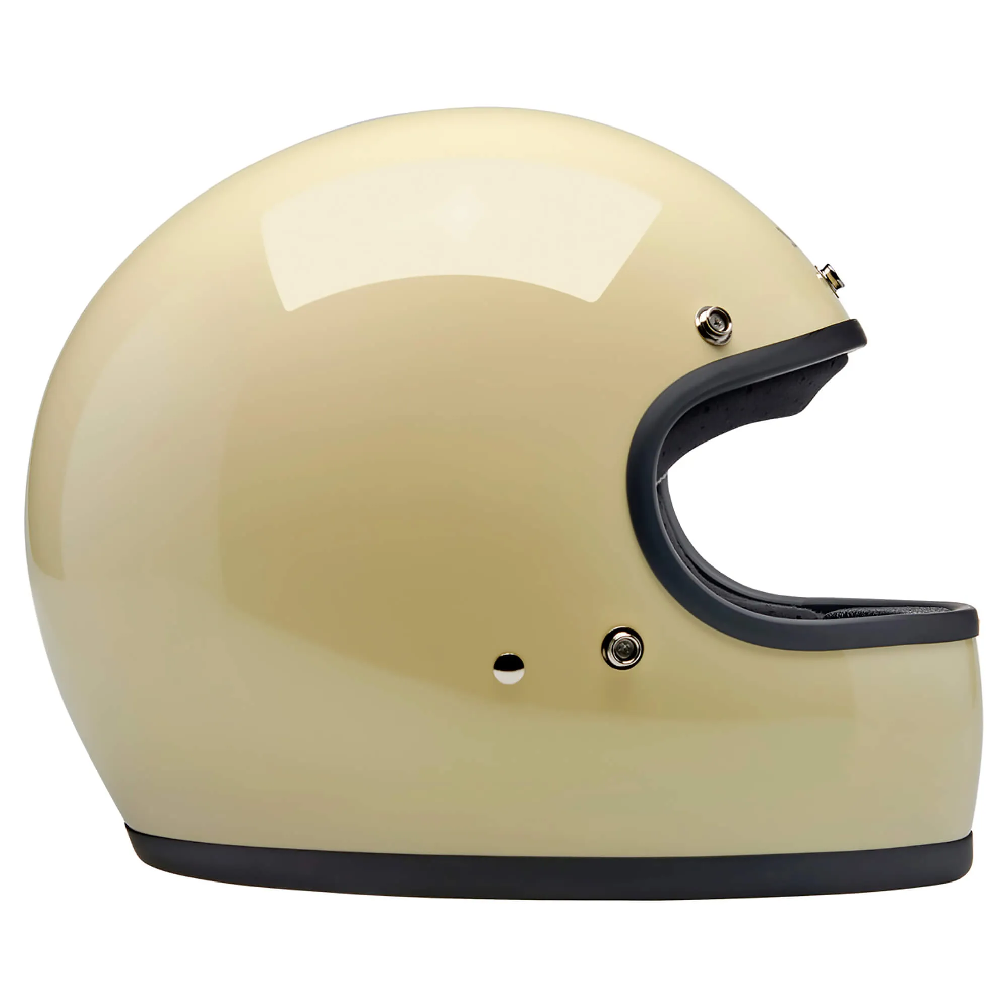 Gringo DOT/ECE R22.06 Approved Full Face Helmet - Gloss Vintage White