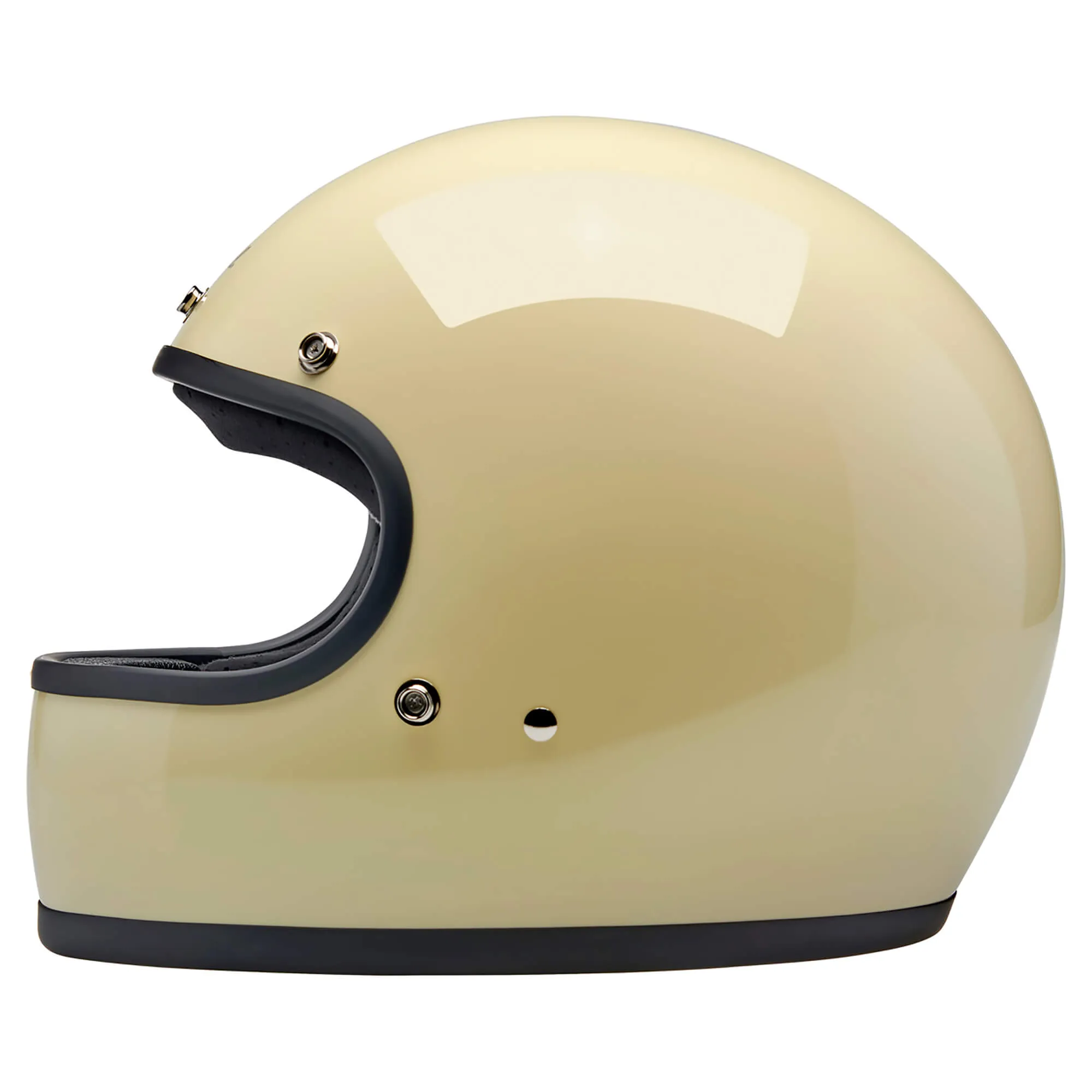 Gringo DOT/ECE R22.06 Approved Full Face Helmet - Gloss Vintage White
