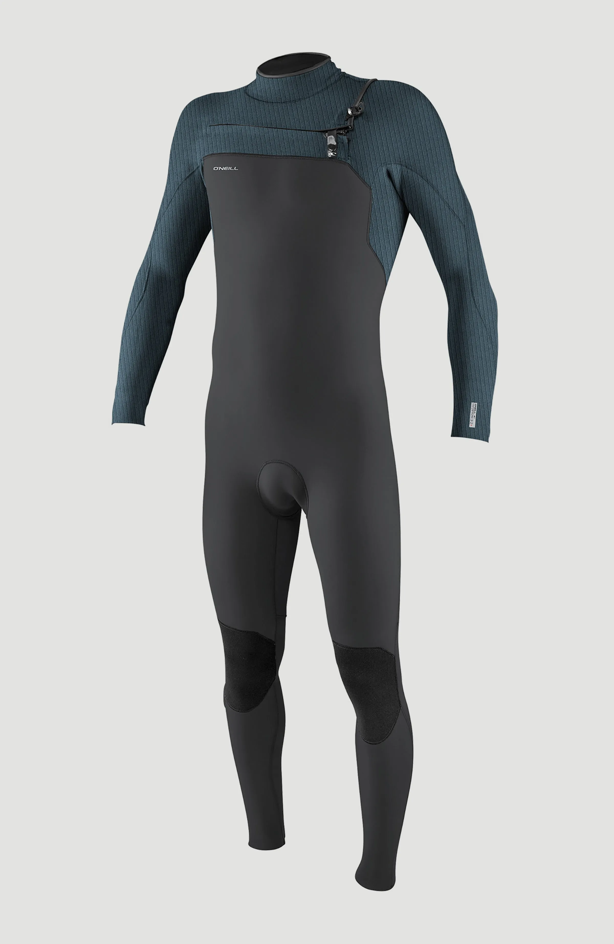 Hyperfreak 4/3mm  Chest Zip Full Wetsuit | GUN METAL/CADET BLUE