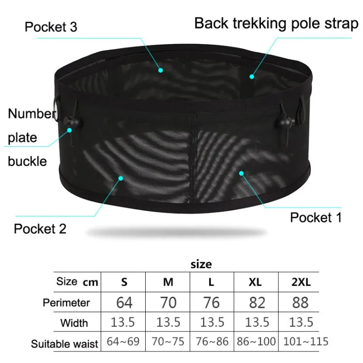 Large Capacity Elastic Mesh Close-fitting Mobile Phone Bag Cycling Mountaineering Kettle Bag, Size: XXL(Black White)
