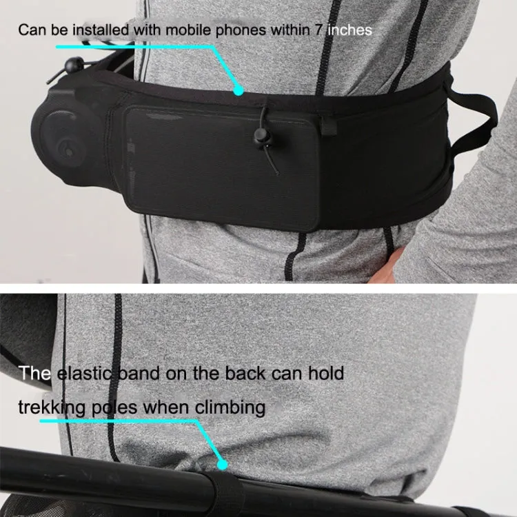 Large Capacity Elastic Mesh Close-fitting Mobile Phone Bag Cycling Mountaineering Kettle Bag, Size: XXL(Black White)