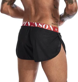 Men's Split Side Running Shorts Board Boxers Underwear Sleep Shorts