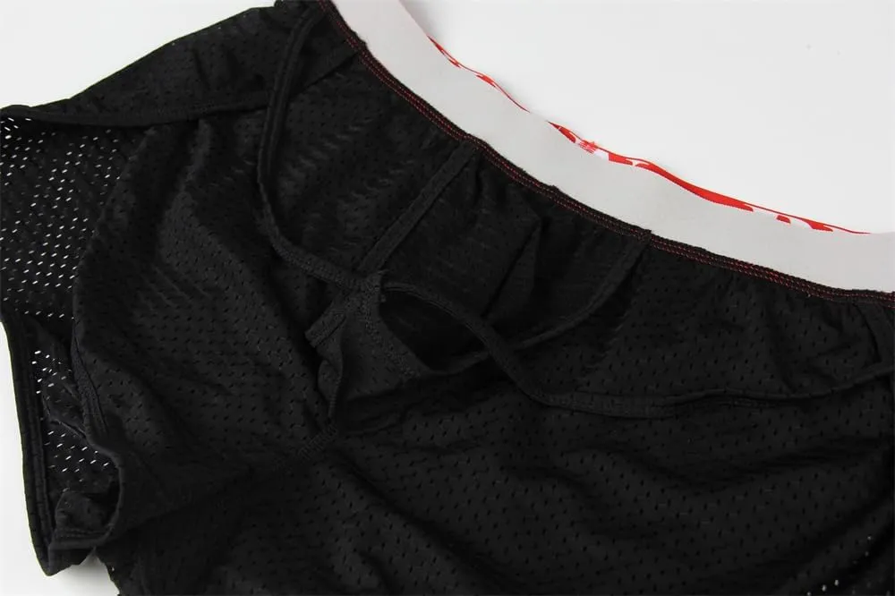 Men's Split Side Running Shorts Board Boxers Underwear Sleep Shorts