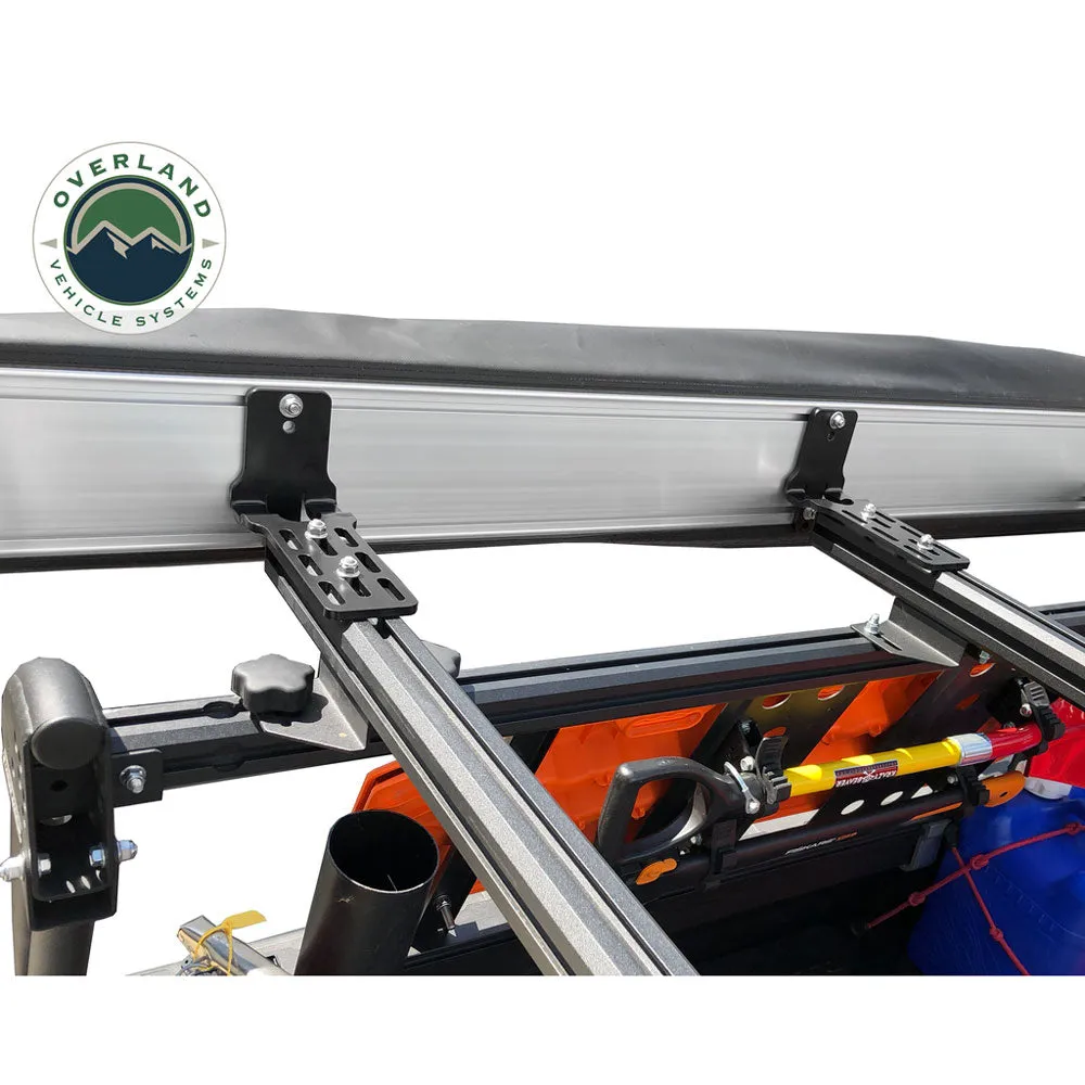 Overland Vehicle Systems - Nomadic Awning 180 - Dark Gray Cover with Black Cover Universal