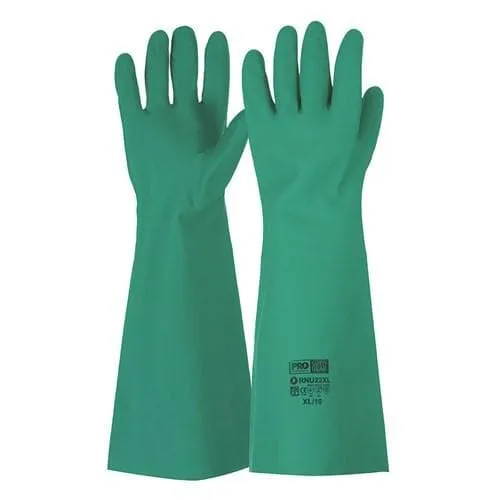 Pro Choice Green Nitrile Gauntlet Gloves Length 45cm X12 - RNU22