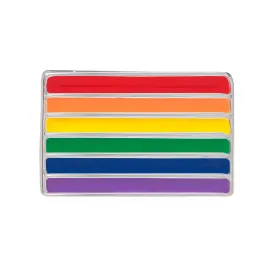 Rectangle Gay Pride Rainbow Flag Pins