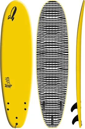 Rock-It 7' SHORTBUS Midsized Soft Top Surfboard, Surf Boards Adults, Innovative Design for Kids and Adults, Tabla de Surf, Beginner Surfboard, Kids Surfboard