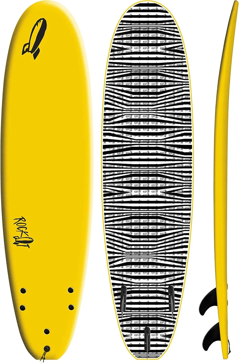Rock-It 7' SHORTBUS Midsized Soft Top Surfboard, Surf Boards Adults, Innovative Design for Kids and Adults, Tabla de Surf, Beginner Surfboard, Kids Surfboard